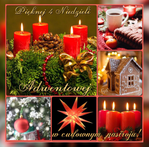 Kartka ✨Pi�knej 4 Niedzieli Adwentowej!