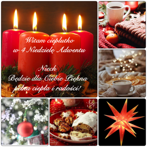 Kartka ✨Witam cieplutko w 4 Niedziel� Adwentu!