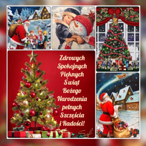 Kartka 🎄�wi�t pe�nych szcz�cia i rado�ci !