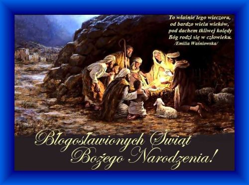 Kartka B�ogos�awionych �wi�t Narodzenia Pana!