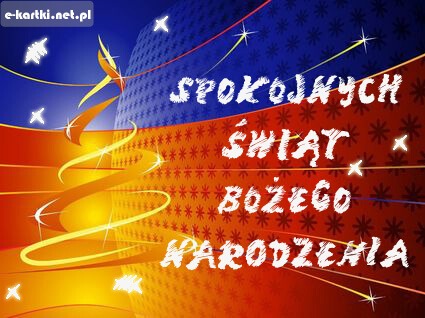Kartka Spokojnych �wi�t Bo�ego Narodzenia