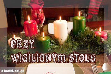 Kartka Przy wigilijnym stole...