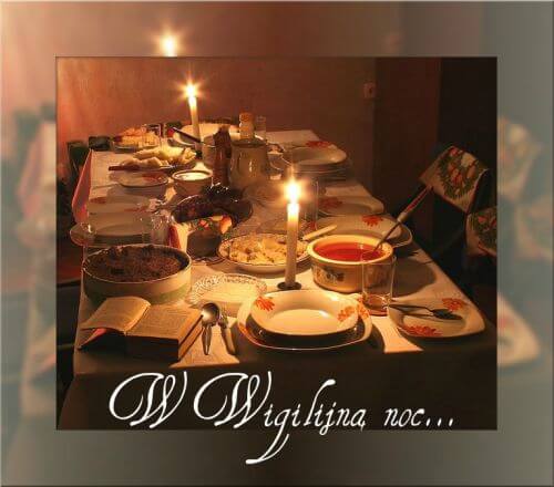 Kartka W Wigilijn� Noc...