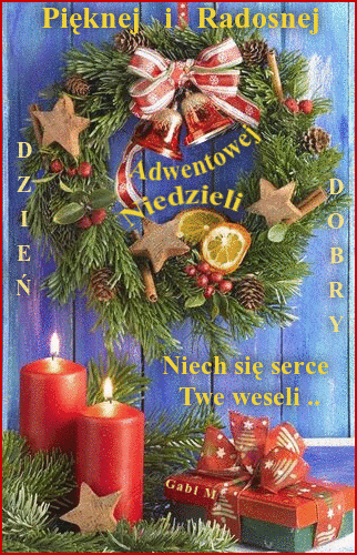 Kartka Pi�knej i Radosnej Adwentowej Niedzieli ...