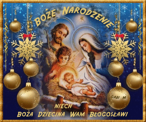 Kartka Niech Bo�a Dziecina Wam B�ogos�awi ...