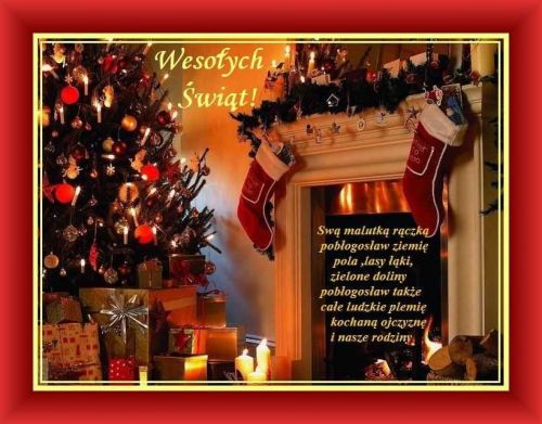 Kartka Weso�ych i b�ogos�awionych �wi�t!