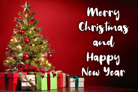 Kartka Merry Christmas And Happy New Year