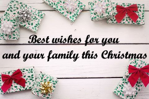 Kartka Best Christmas Wishes
