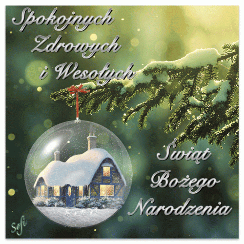 Kartka 🎄Spokojnych Zdrowych i Weso�ych �wi�t!