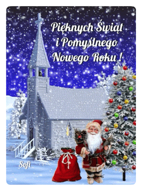 Kartka ❄Pi�knych �wi�t i Pomy�lnego Nowego Roku!