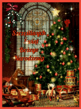 Kartka ✨Radosnych �wi�t przy blasku choinki!