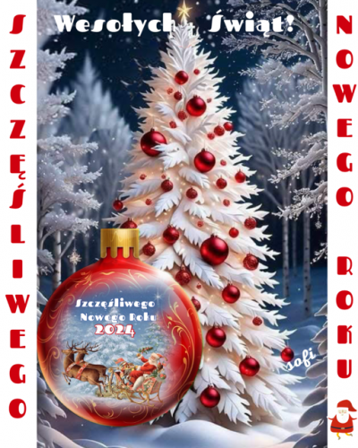 Kartka ✨Weso�ych �wi�t!Szcz�liwego Nowego Roku!