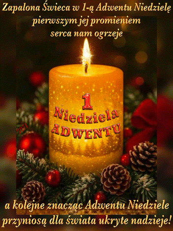 Kartka         Pi�knej 1 Niedzieli Adwentowej