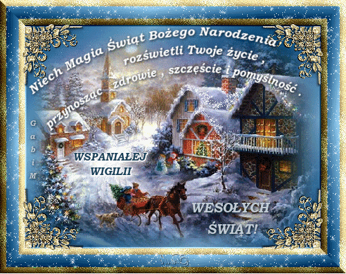 Kartka Wspania�ej Rodzinnej Wigilii i Weso�ych�wi�t