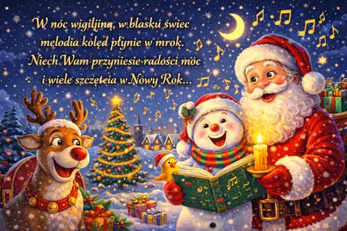 Kartka �yczenia na Bo�e Narodzenie