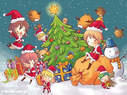 Kartka Choinka bo�onarodzeniowa...