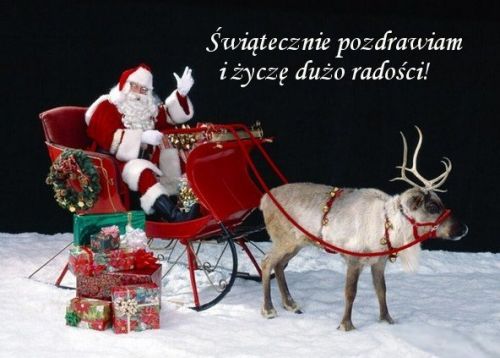 Kartka �wi�tecznie pozdrawiam,prezenty zostawiam....