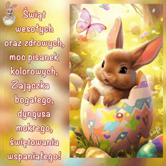 Kartka   🐰�wi�t weso�ych oraz zdrowych…