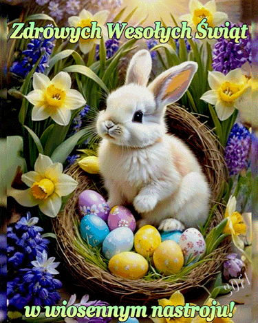 Kartka 🐇Pogodnych Zdrowych Weso�ych �wi�t!