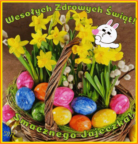 Kartka 🐰Wielkanocne serdeczno�ci przesy�am.. 