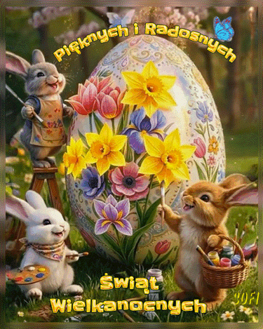 Kartka 🐰 Pi�knych i Radosnych �wi�t! 