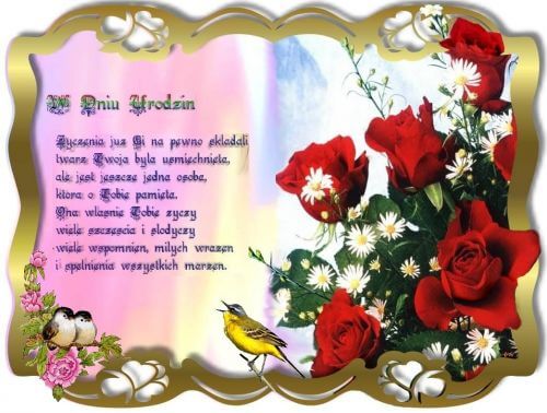 Kartka W dniu urodzin