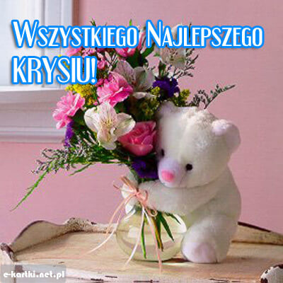 Kartka Wszystkiego najlepszego Krysiu!