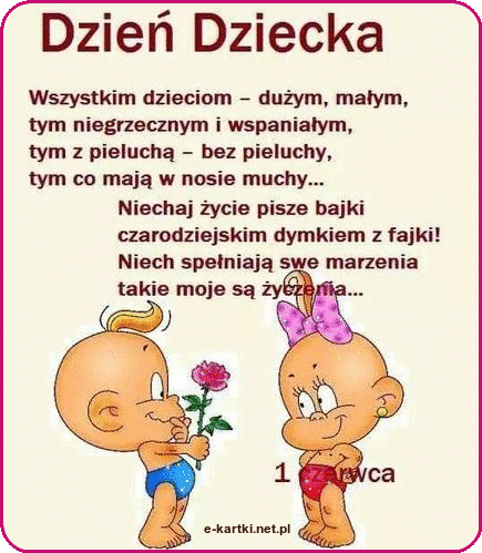 Kartka Wszystkiego Najlepszego w Dniu Dziecka