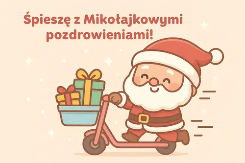 Kartka �piesz� z Miko�ajkowymi pozdrowieniami!