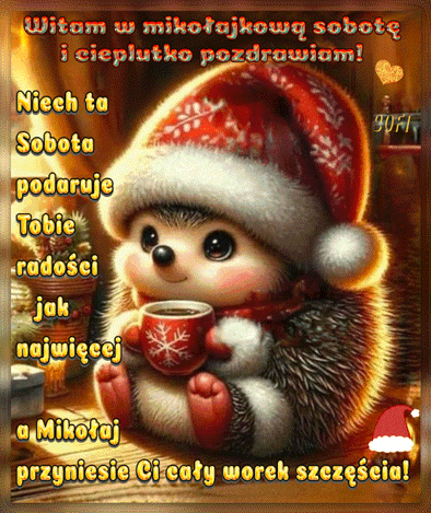 Kartka    Cieplutko witam w miko�ajkow� w sobot� 