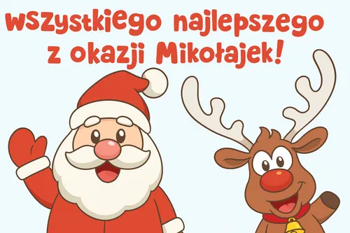 Kartka Wszystkiego najlepszego z okazji Miko�ajek!