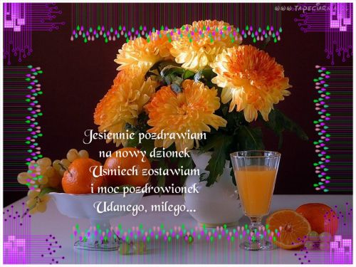 Kartka Jesiennie pozdrawiam