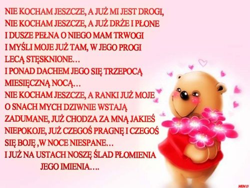 Kartka nie kocham jeszcze