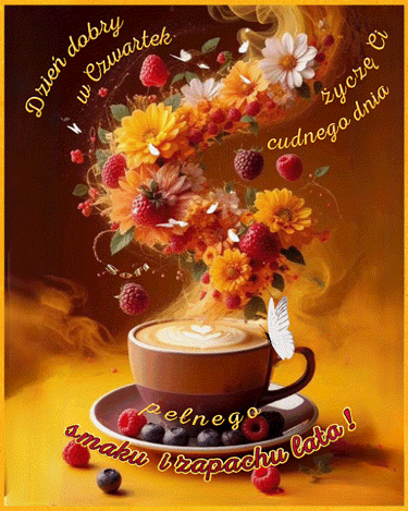 Kartka     ☕Czwartkowa kawusia dla Ciebie