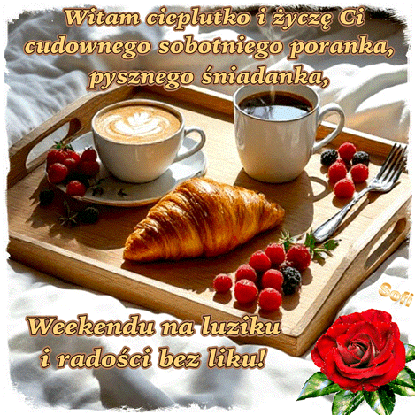 Kartka   ☕Cieplutko witam Ci� w Sobot�🌹
