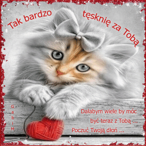 Kartka Tak bardzo❤️ t�skni� za Tob� ...