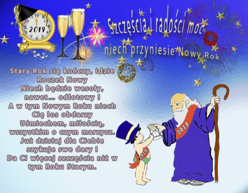 Kartka Idzie Nowy Roczek