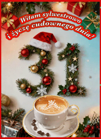 Kartka ☕Sylwestrowa kawusia dla Ciebie