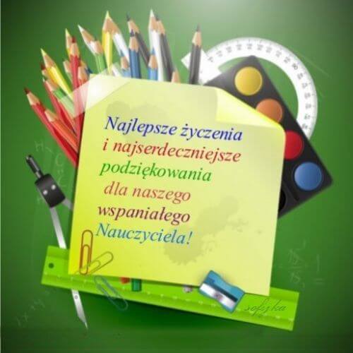 Kartka Najlepsze życzenia z okazji Dnia Nauczyciela!