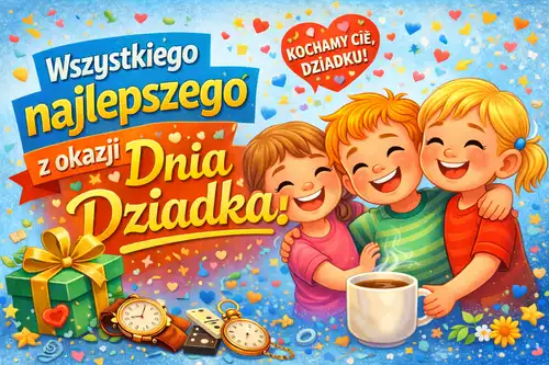 Kartka Wszystkiego Najlepszego Dziadku!