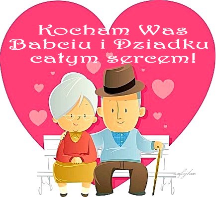 Kartka Kocham Was Babciu i Dziadku!