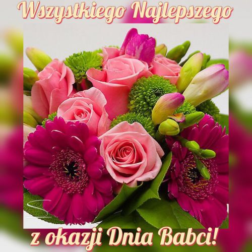 Kartka 💐Z okazji Dnia Babci🌸