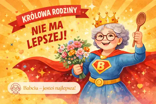 Kartka Ciep�e �yczenia dla Babci na Dzie� Babci