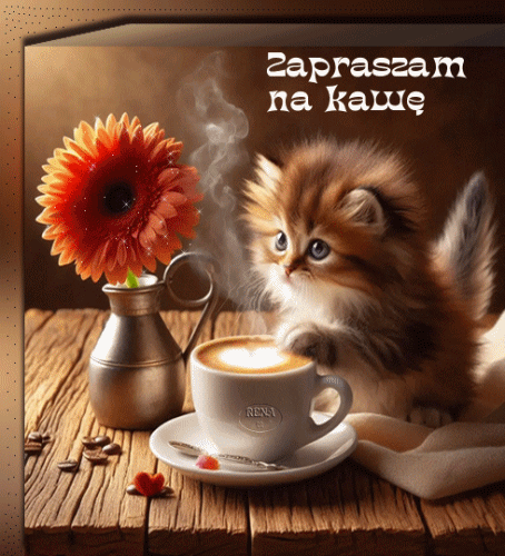 Kartka Zapraszam na kaw�