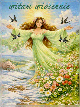 Kartka 💚Wiosennie witam i pozdrawiam🌞