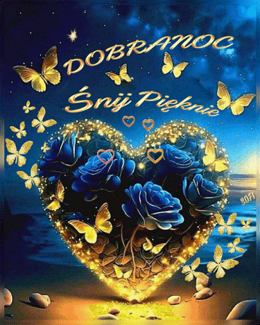 Kartka    💙Dobranocne serdeczno�ci dla Ciebie