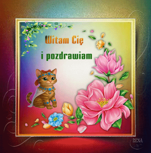 Kartka Witam Ci� i pozdrawiam