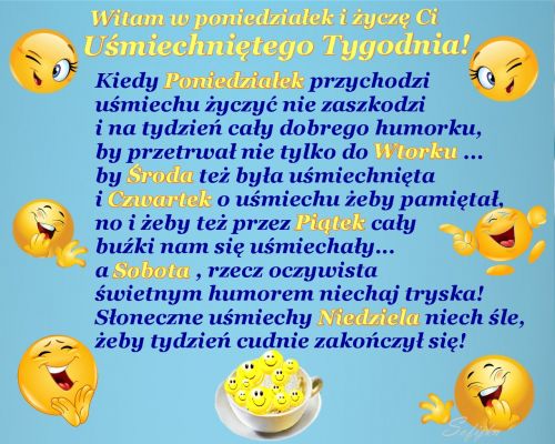 Kartka �ycz� Ci u�miechni�tego tygodnia!