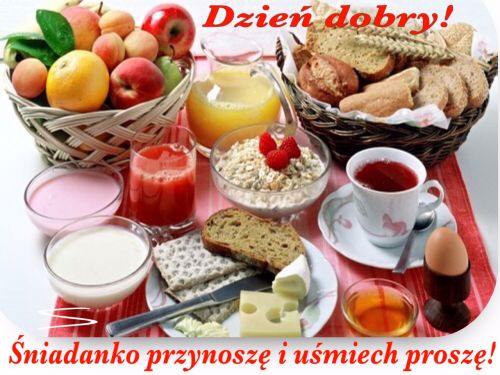 Kartka Dzie� dobry! Czas na �niadanko :)