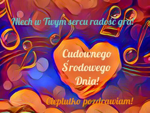 Kartka Niech w �rod� moc rado�ci w Twoim sercu go�ci!